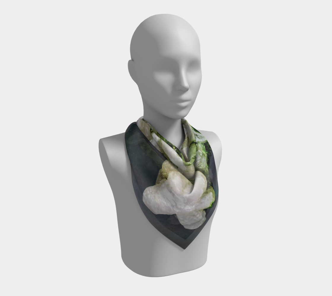 Square Scarf: Cerusite On Motramite, Flowers, Tsumeb, Namibia, EX Lawrence Conklin, Original Color