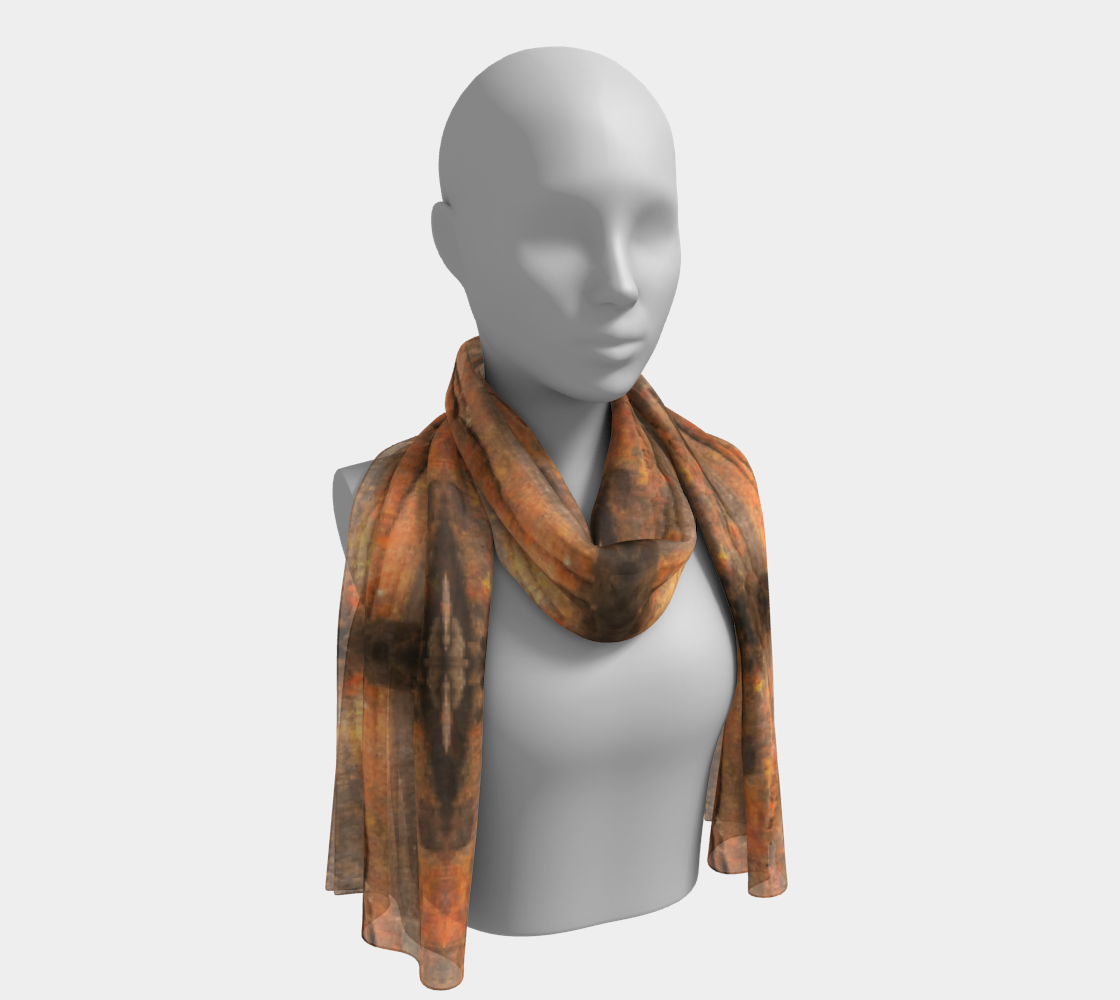 Long Scarf: Hematite, Stalagtite, Lake Superior ,Michigan, Original Color