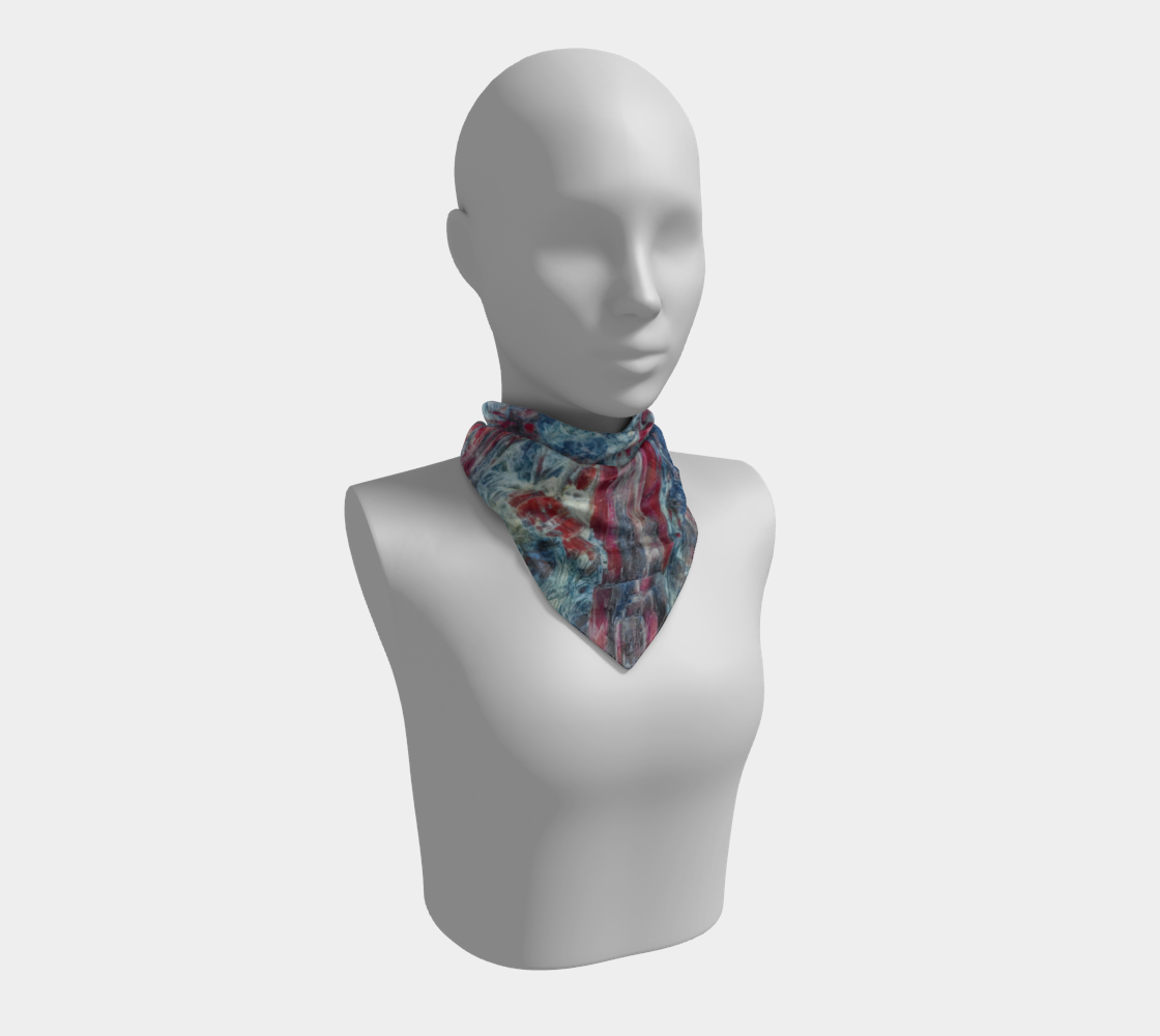 Square Scarf: KYANITE, Fluorescent 365, Black Mt, North Carolina, USA, , Original Color, Ver #1
