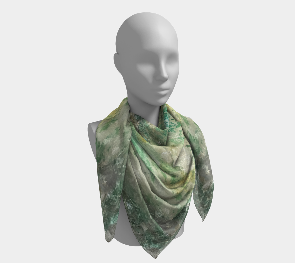 Square Scarf: Malachite, on Quartz, ,North Carolina, , , Original Color