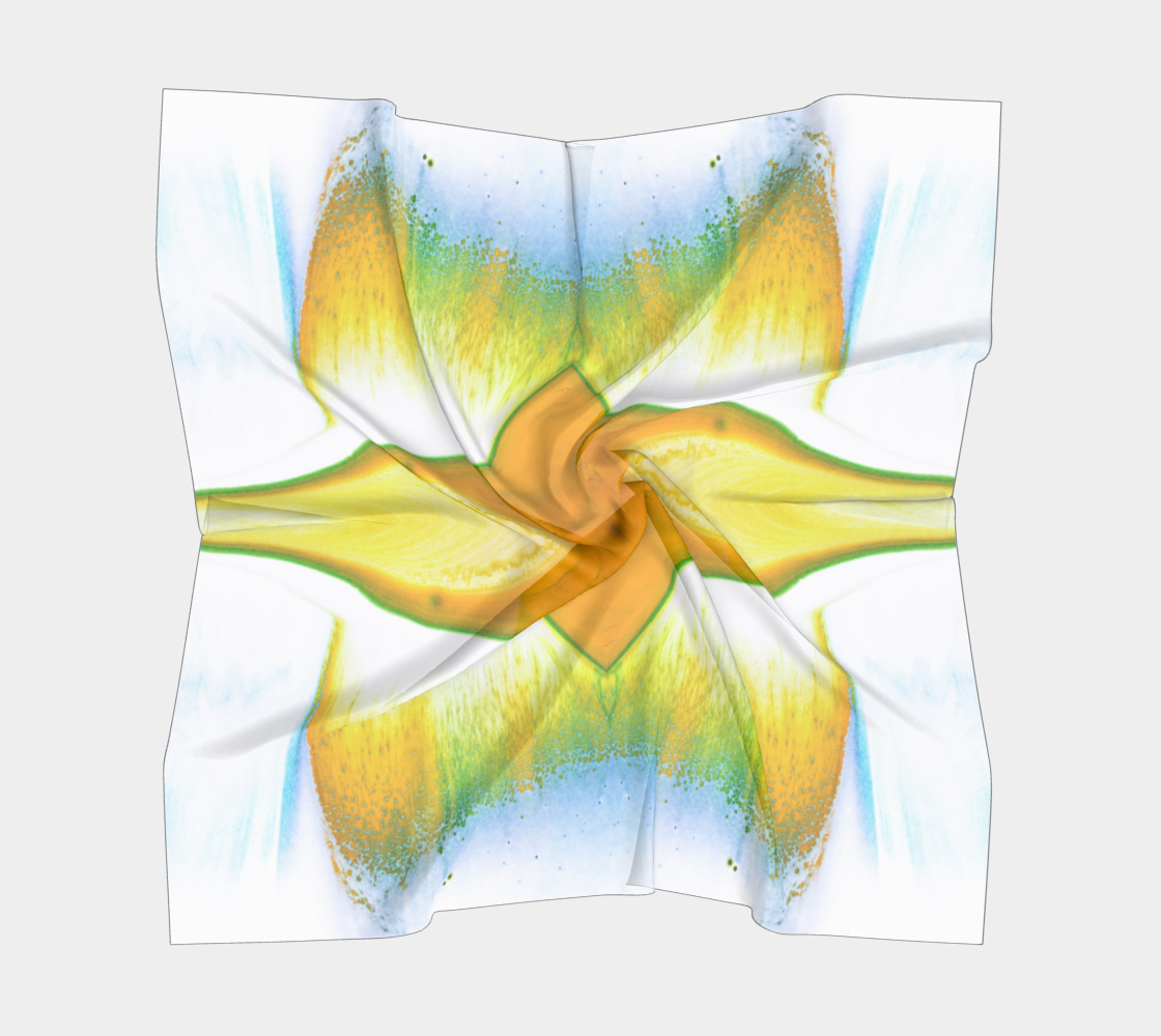 Square Scarf: A Color (Hansa Yellow) Dispersing in Croom Acrylic House Paint