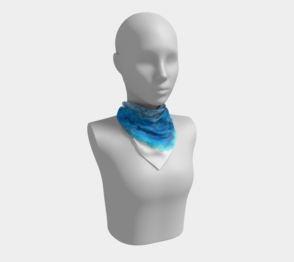 Square Scarf: Hyalite Opal, Chalk Mine, Spruce Pine, North Carolina, Original Color