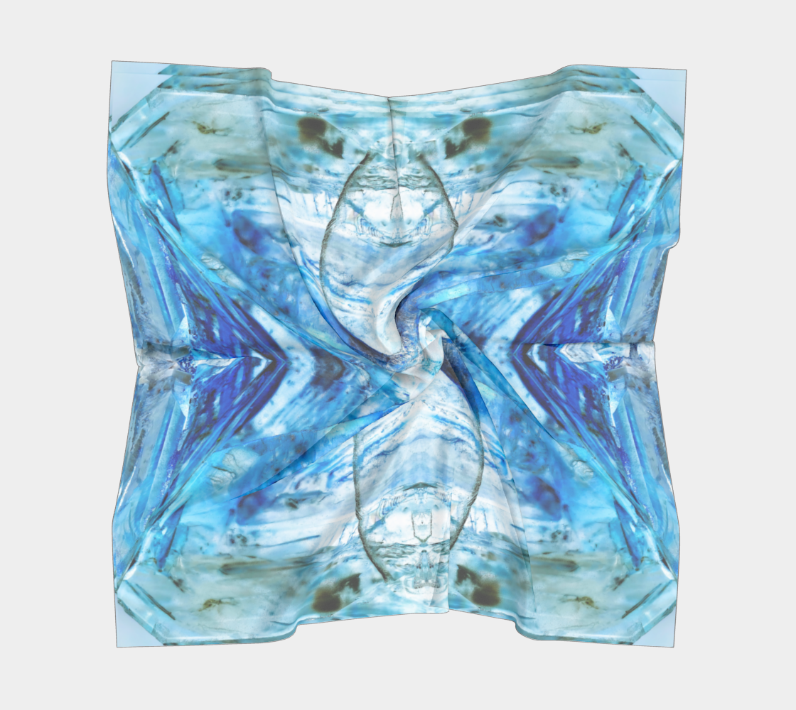 Square Scarf: Mud Included Quartz, Alexander County, North Carolina, Inverted Color