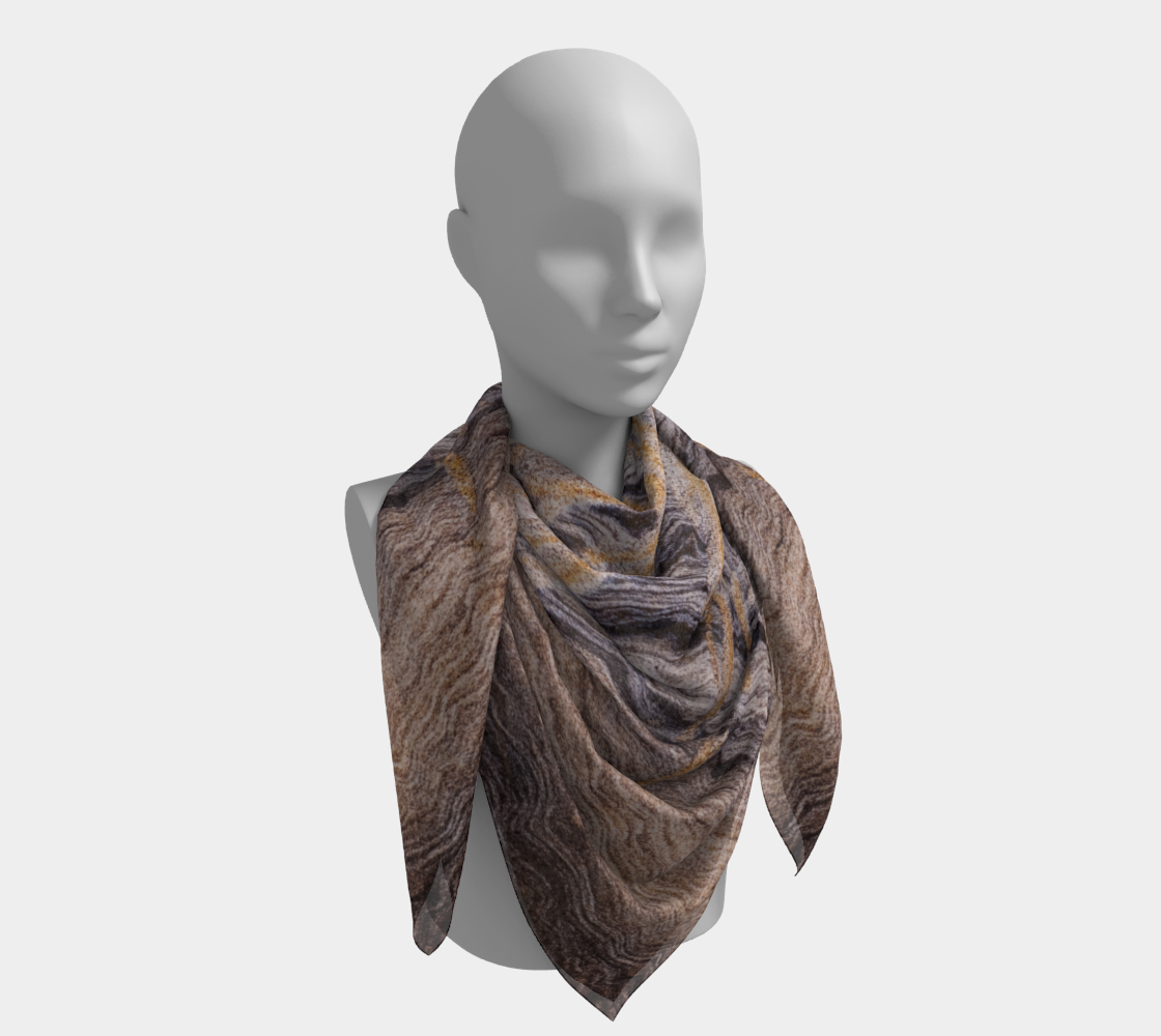 Square Scarf: Quartz with Magnetite, Sand Dune, Cape Hatteras, North Carolina, Original Color