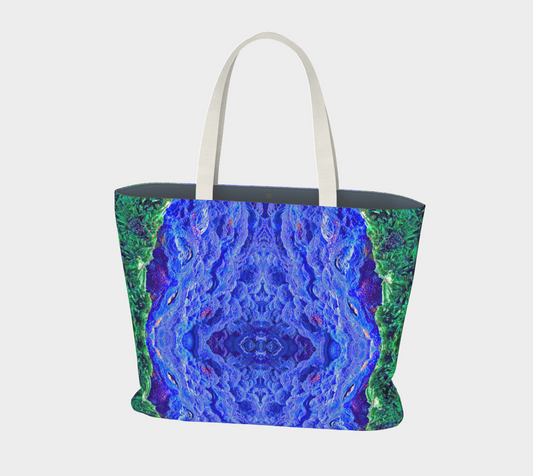Large Tote Bag: Malachite and Azurite, Bisbee, Arizona