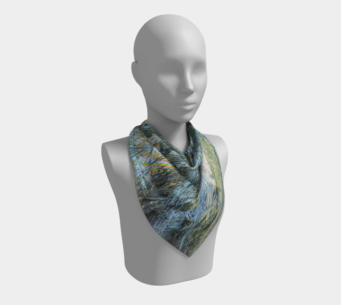 Square Scarf: Rutilated Quartz, Alexander County, North Carolina, Inverted Color