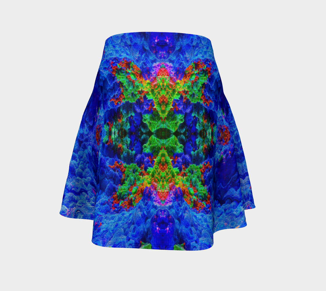 Flare Skirt: Malachite Crystals and Azurite Botryoids and Red Cuprite, Queen Copper Mine, Bisbee, Arizona, Yale, Circa 1900, Original Color