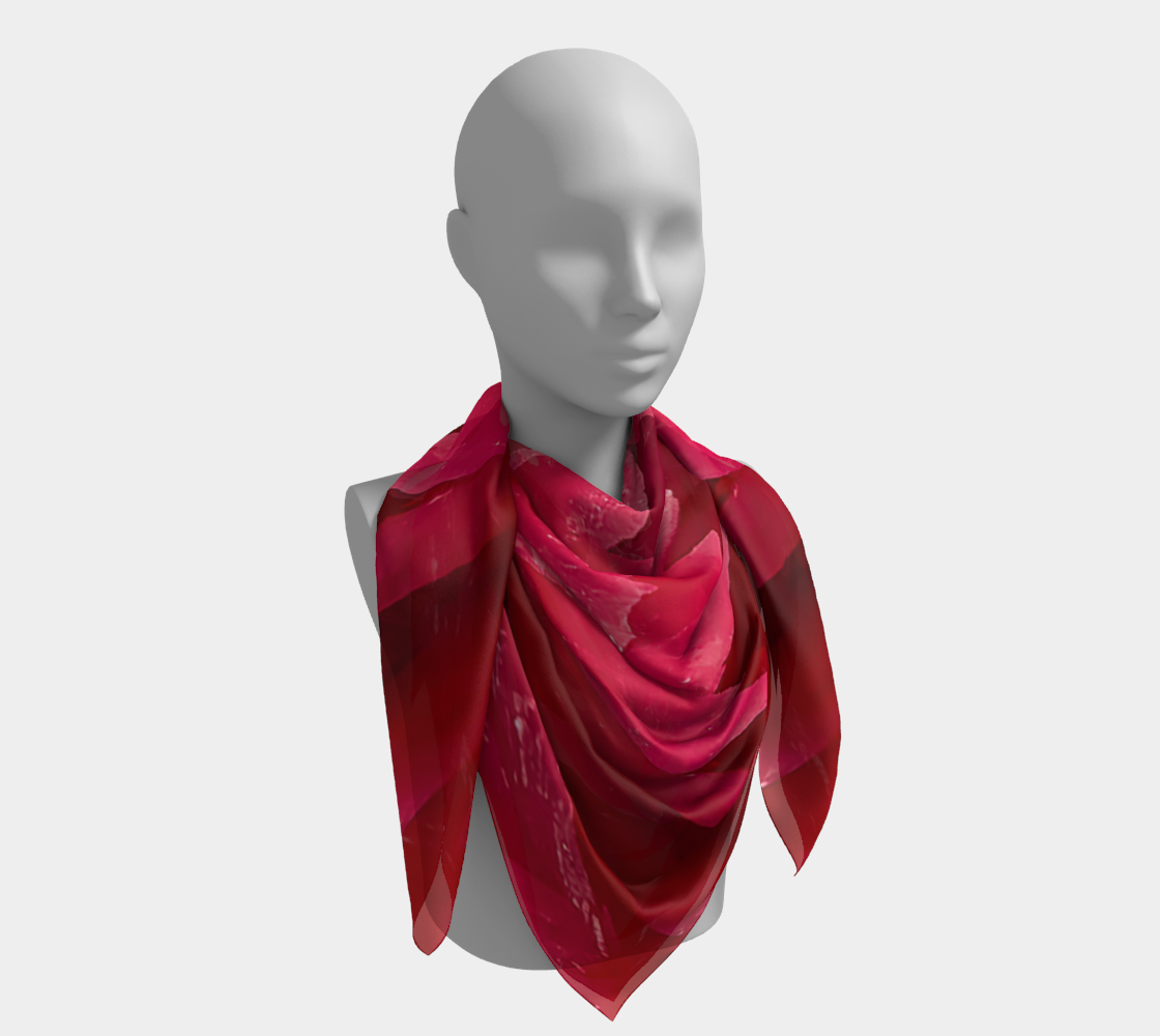 Square Scarf: Rhodonite, Hillman Museum, Peru, Original Color