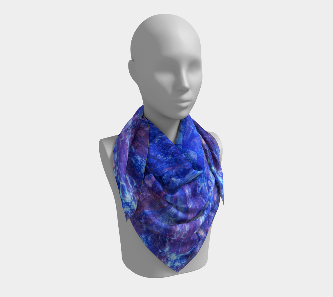 Square Scarf: Kyanite, Fluorescent, , Black Mountain , North Carolina, , , Original-LW UV Color