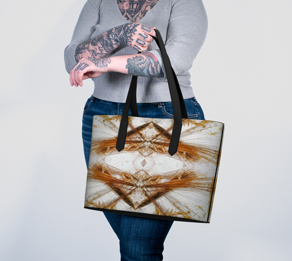 Vegan Leather Tote Bag: Rutilated Quartz , Alexander County, North Carolina, Original Color