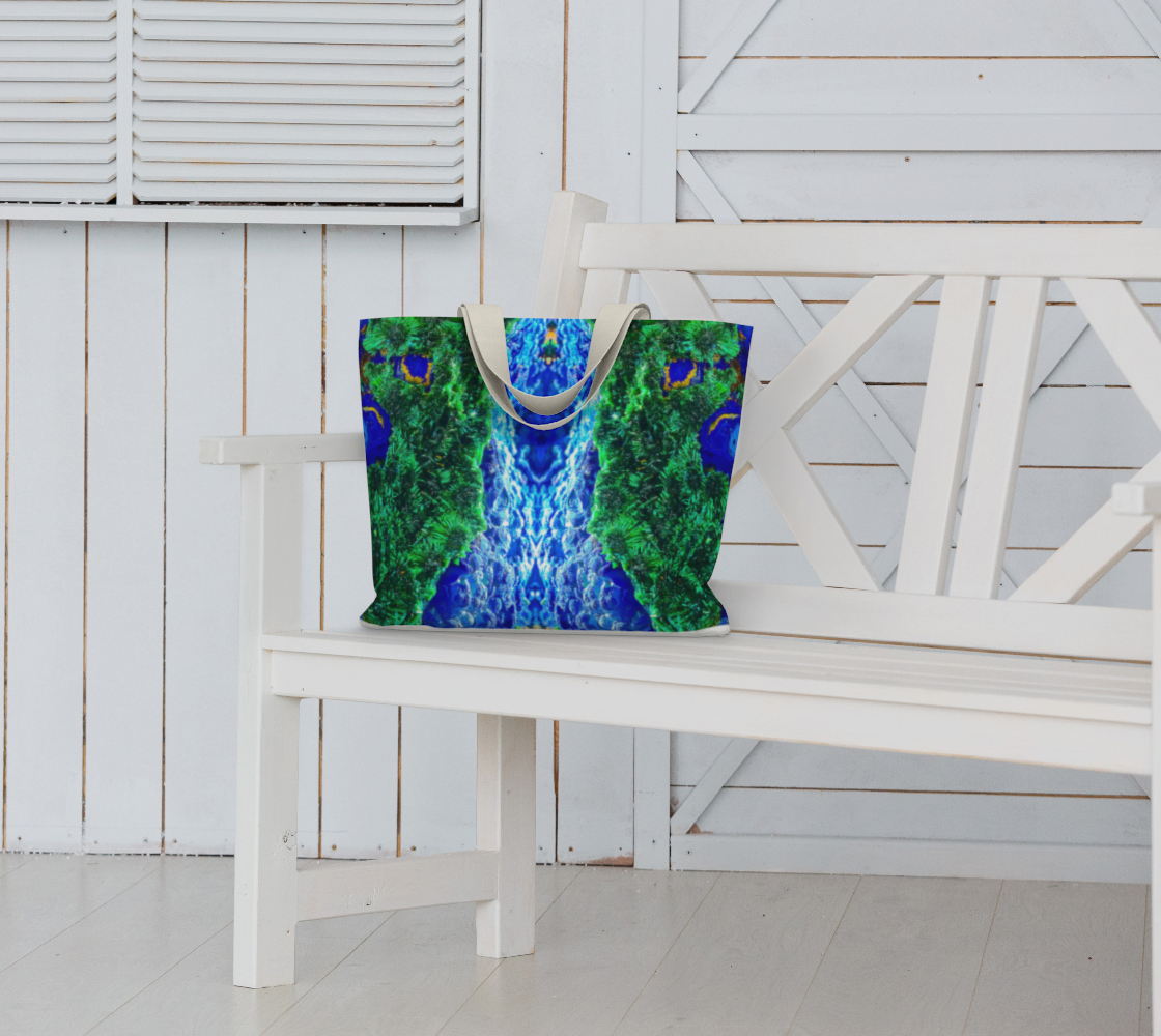 Large Tote Bag: Malachite and Azurite, Bisbee, Arizona