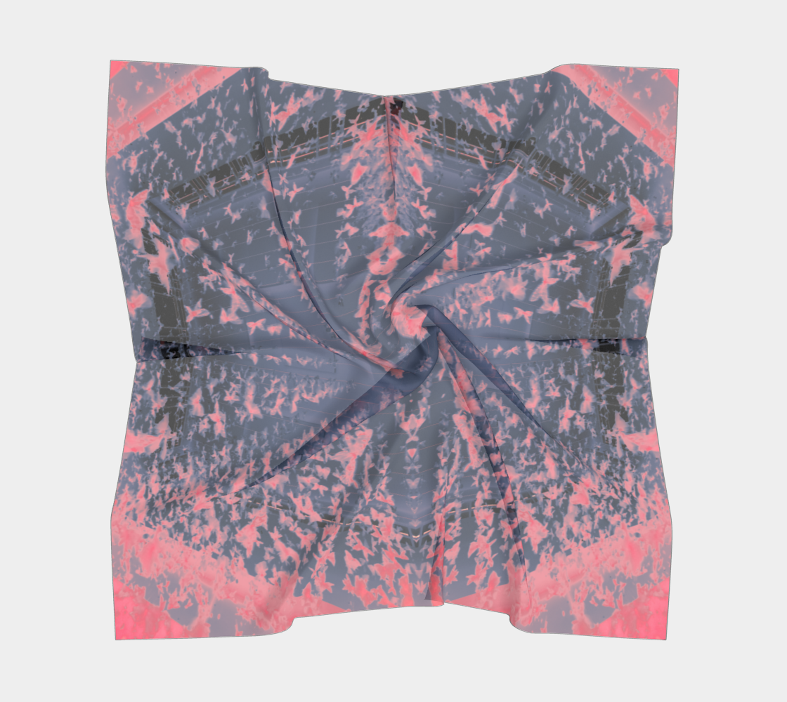 Square Scarf: Aquarium Sculpture, Monterey, California, Original Color