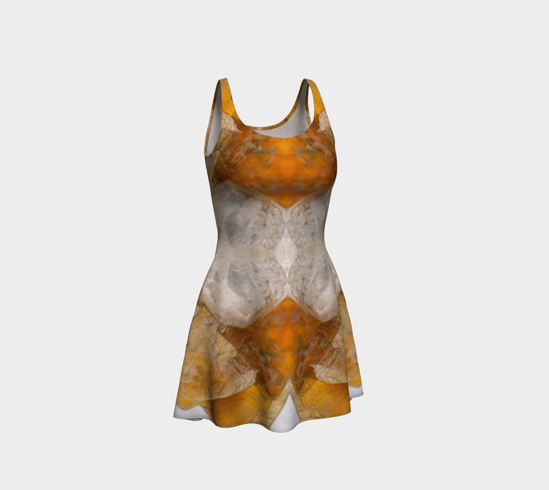 Flare Dress: Muscovite with Topaz, Pakistan, EX Lavinsky, Original Color