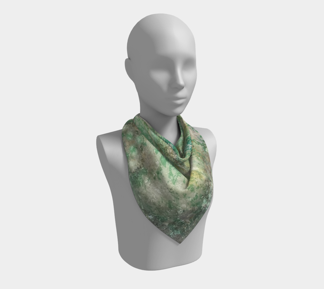 Square Scarf: Malachite, on Quartz, ,North Carolina, , , Original Color