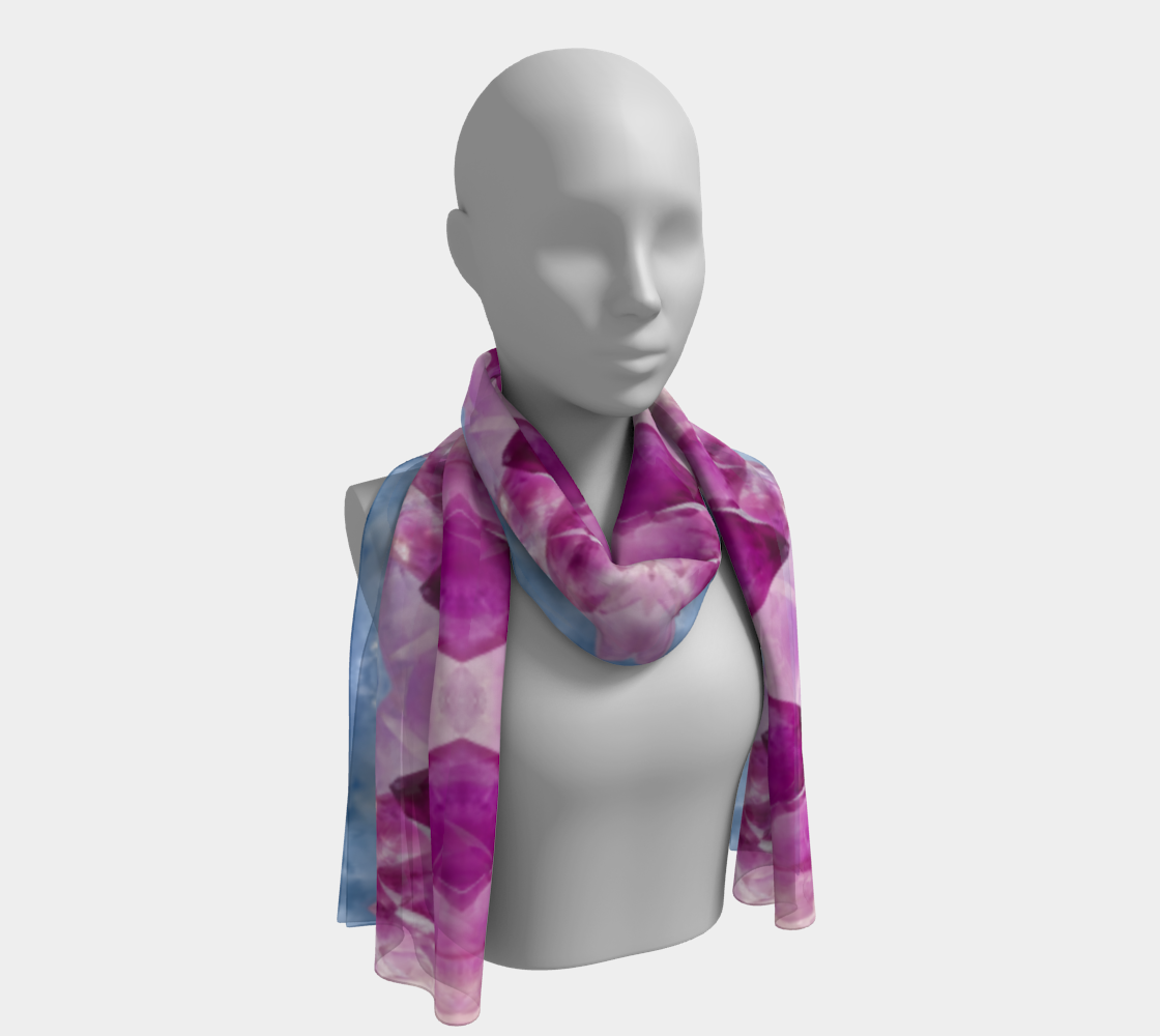 Long Scarf: Quartz, Amethyst, Reel Mine, Iron Station, North Carolina, USA, EX Mary Edith Sigmon, Original Color