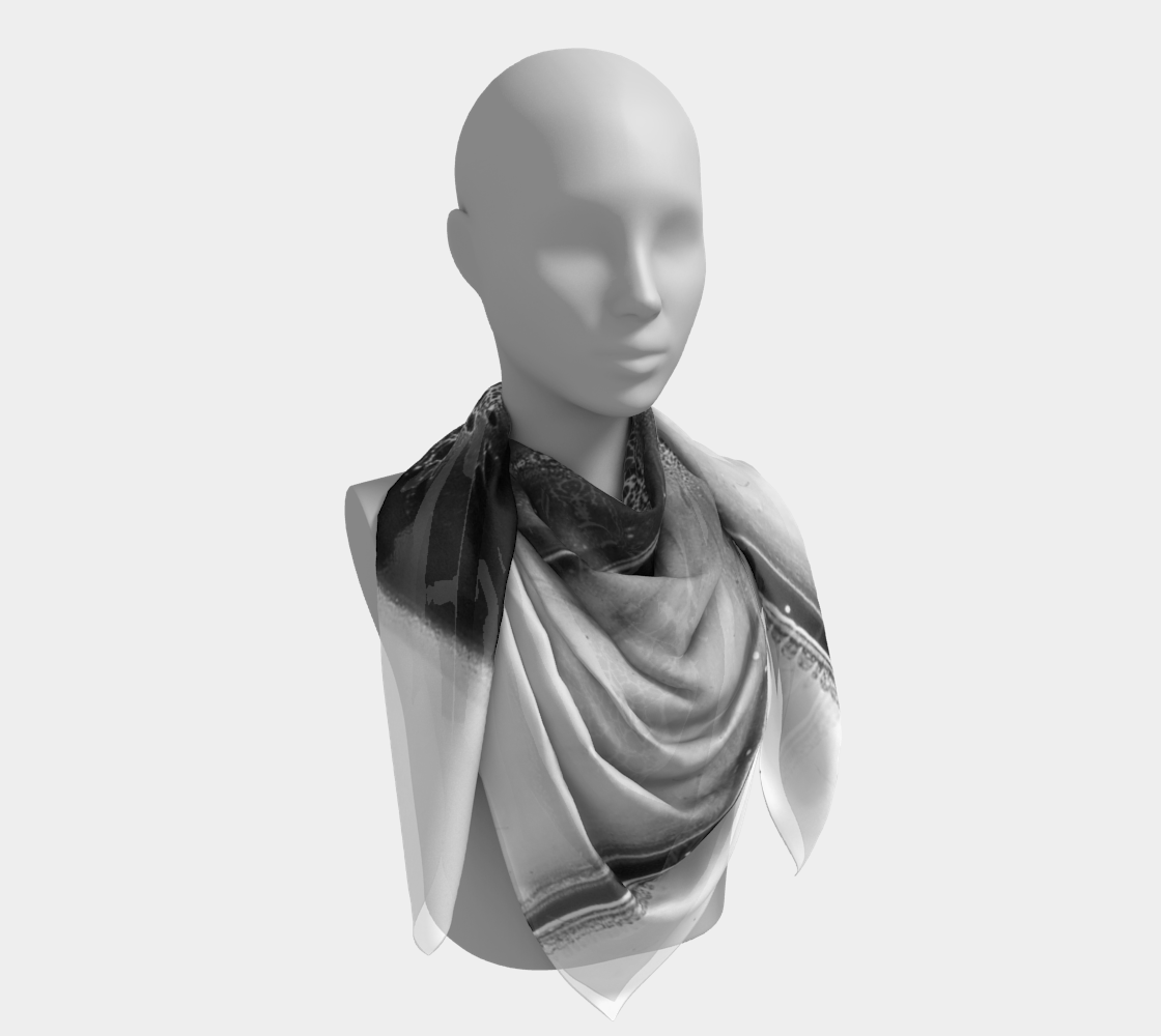 Square Scarf: Black Dispersing In Croom Acrylic House Paint