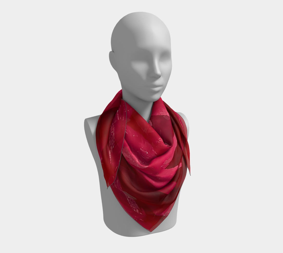 Square Scarf: Rhodonite, Hillman Museum, Peru, Original Color