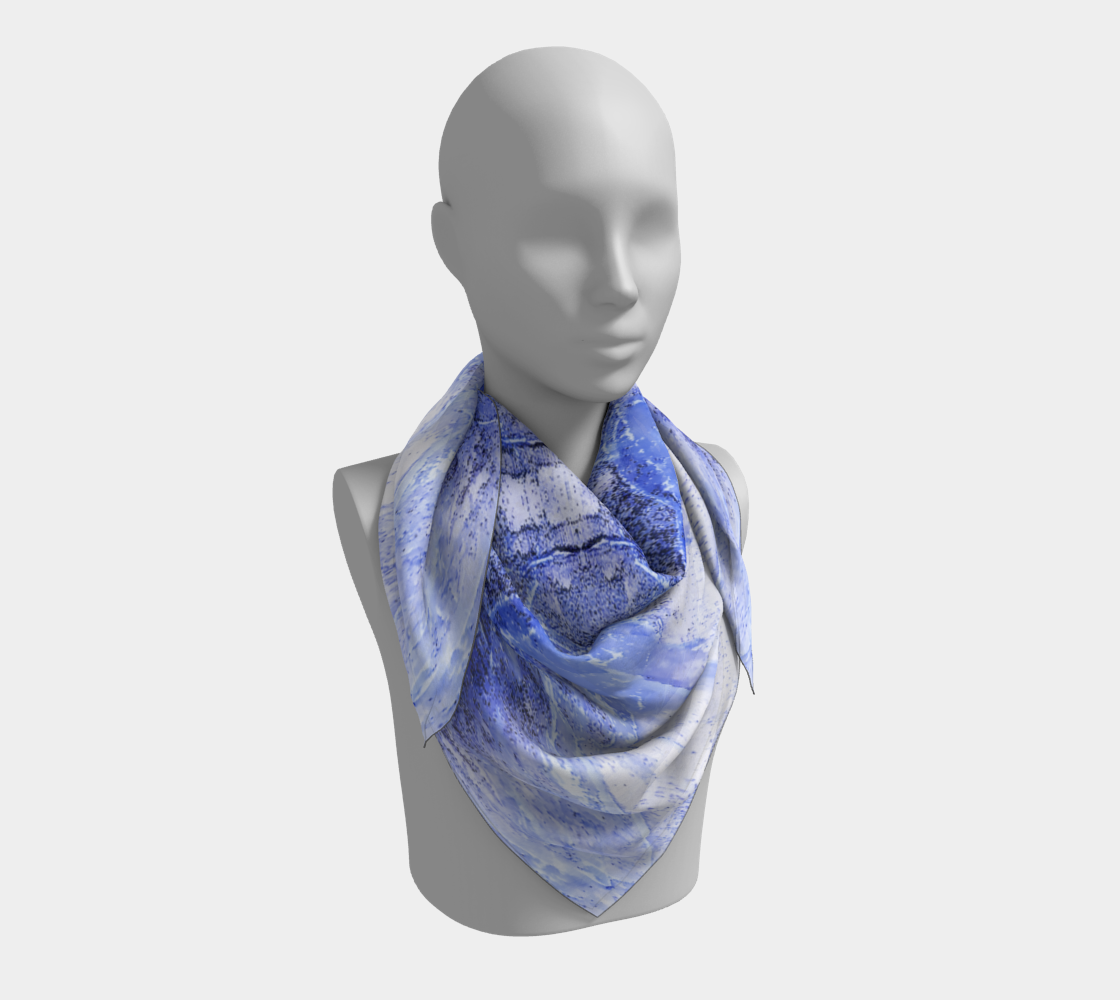Square Scarf: Smoky Quartz, Hiddenite, Alexander County, North Carolina, Inverted Color