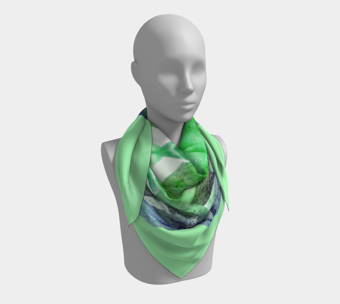 Square Scarf: Amethyst, Reel Mine, Iron Station, North Carolina, EX Mary Edith Sigmon, Inverted Color