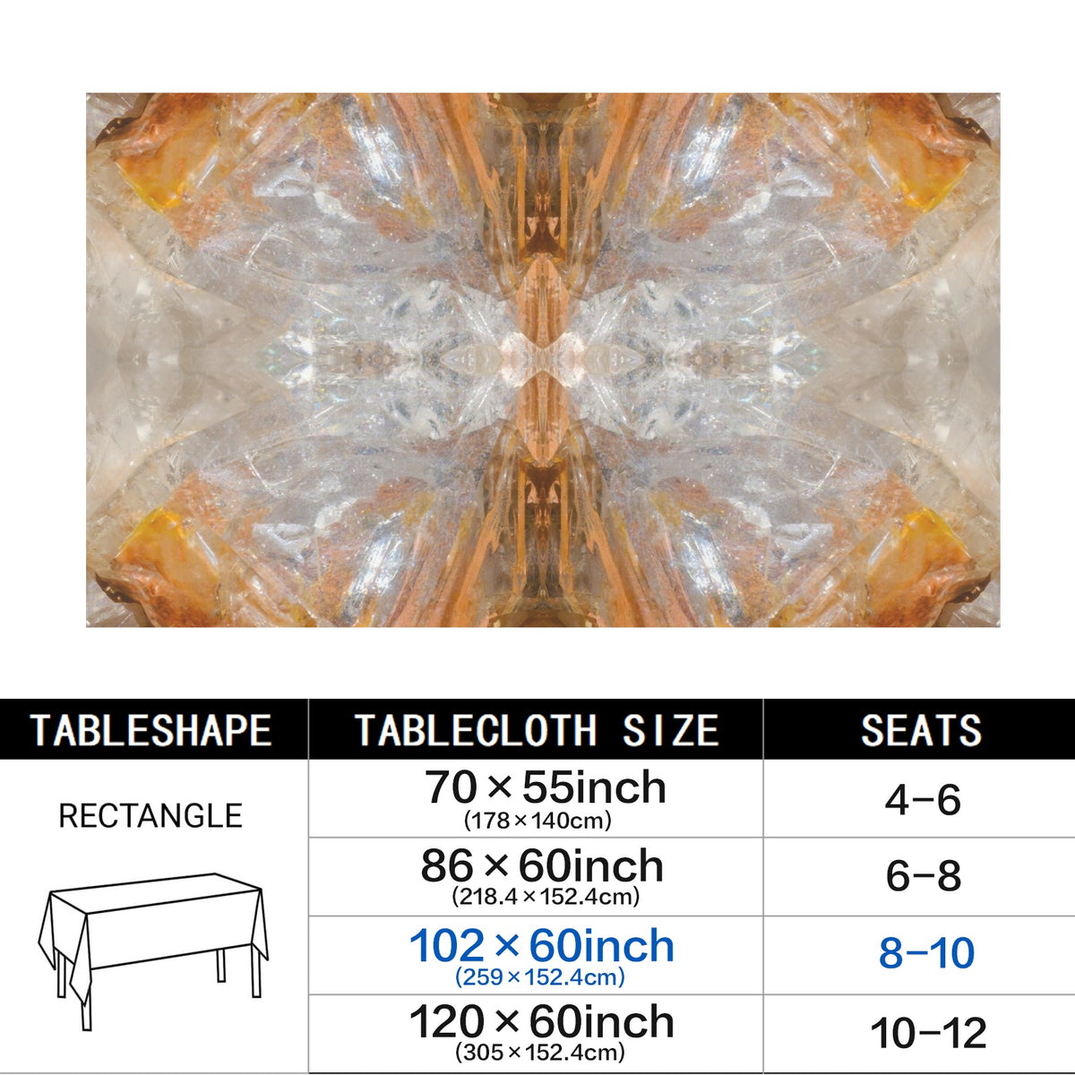 Tablecloth: Quartz, Mud Included — Cleveland, North Carolina, USA — Original Color