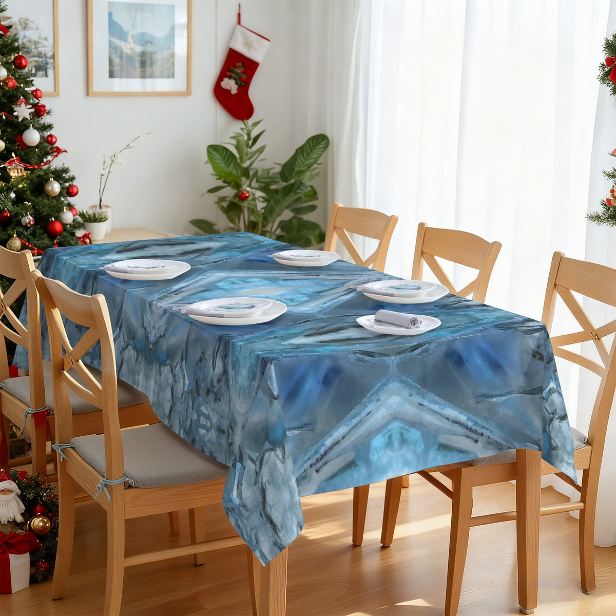 Tablecloth: Quartz, Mud Included — Cleveland, North Carolina — EX Crystal Perfection — Inverted Color