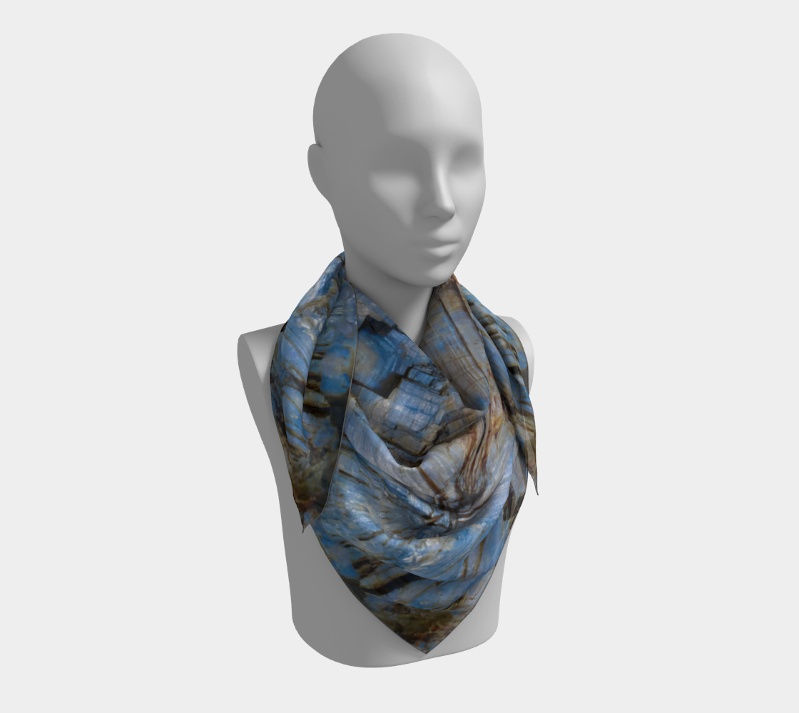 Square Scarf: KYANITE, Black Mt. , North Carolina, USA