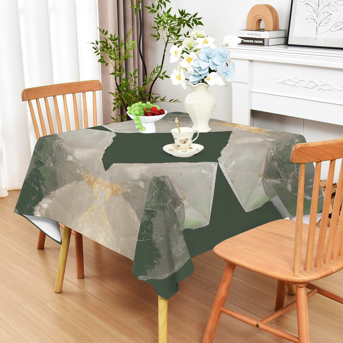 Tablecloth: Quartz, with Chlorite — Montgomery County, North Carolina, USA, Original Color