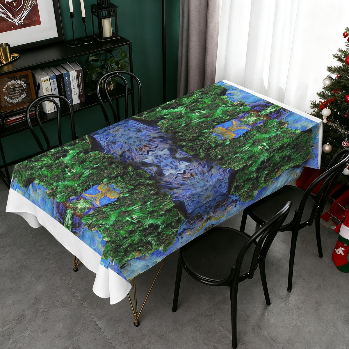 Tablecloth: Azurite Malachite, with Cuprite — Bisbee, Cochise County, Arizona, USA — EX Yale University
