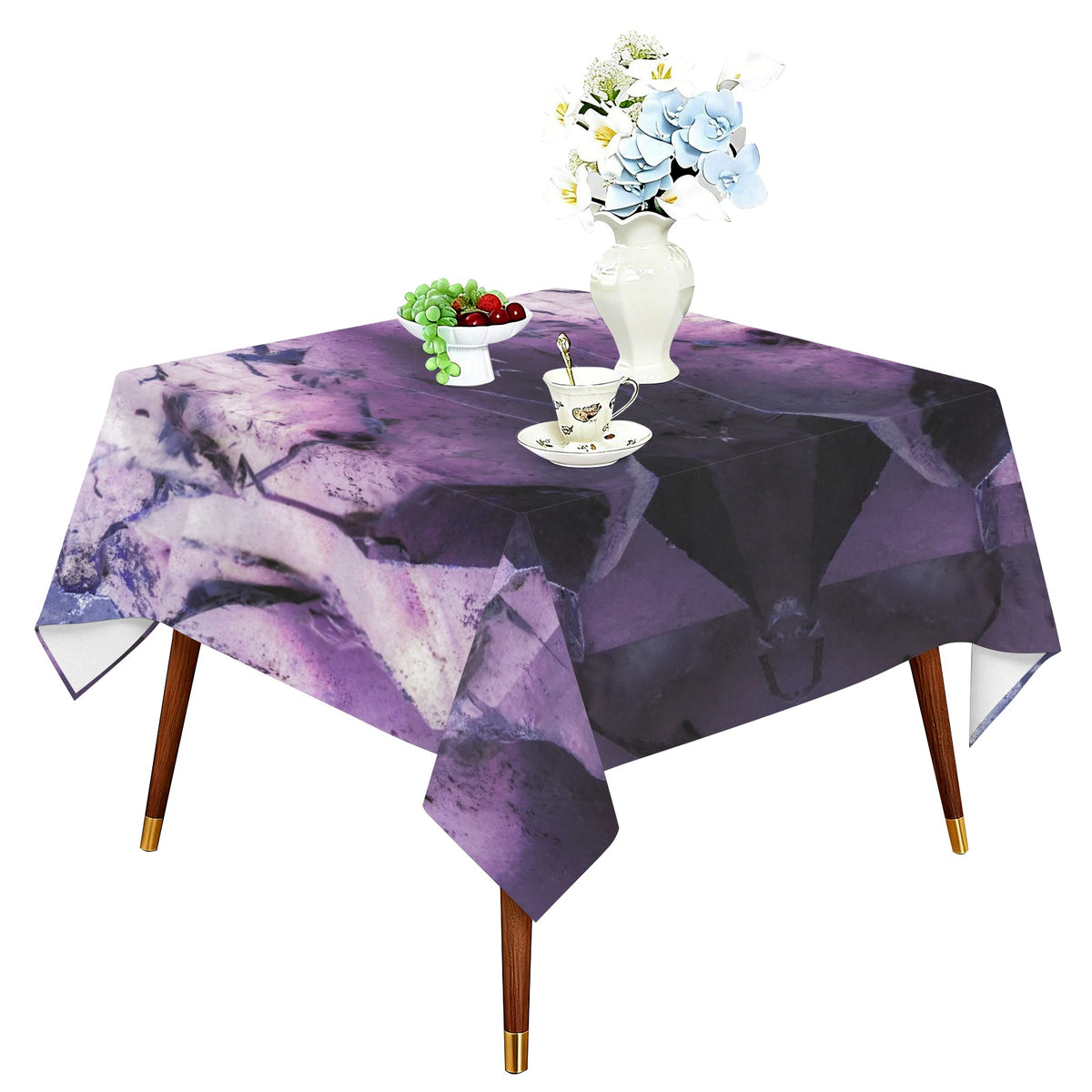 Tablecloth: Quartz, with Chlorite — Montgomery Couty, North Carolina, USA — Colorized Violet