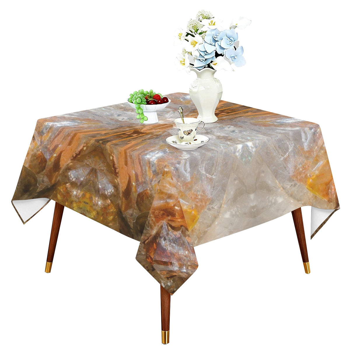 Tablecloth: Quartz, Mud Included — Cleveland, North Carolina — EX Crystal Perfection — Inverted Color
