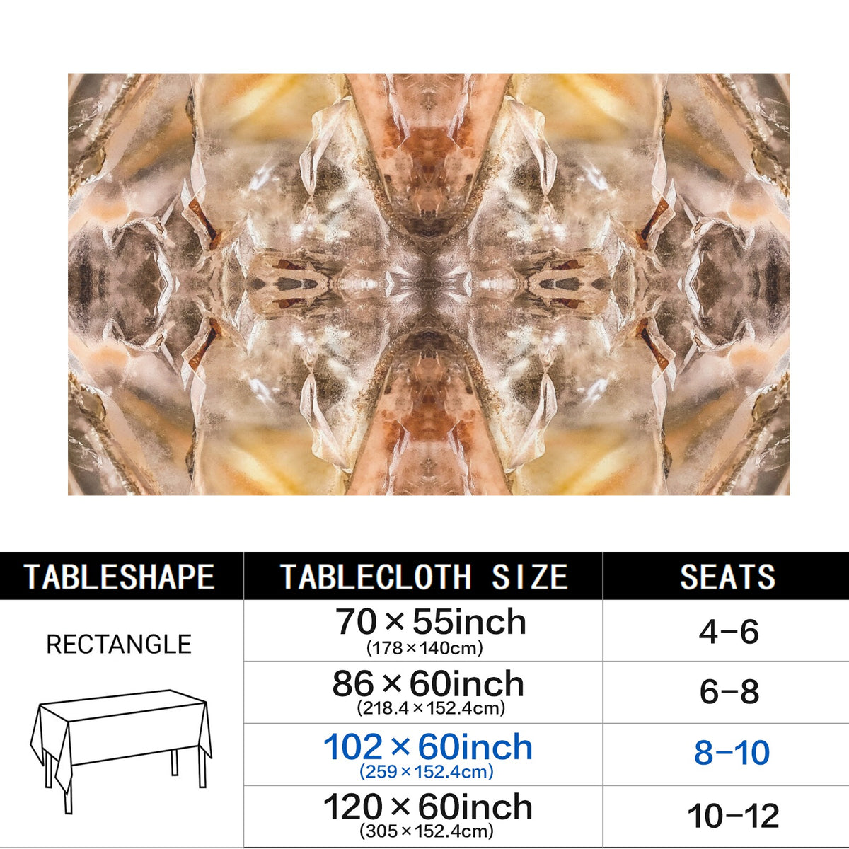Tablecloth: Quartz, Mud Included — Cleveland, North Carolina — Original Color
