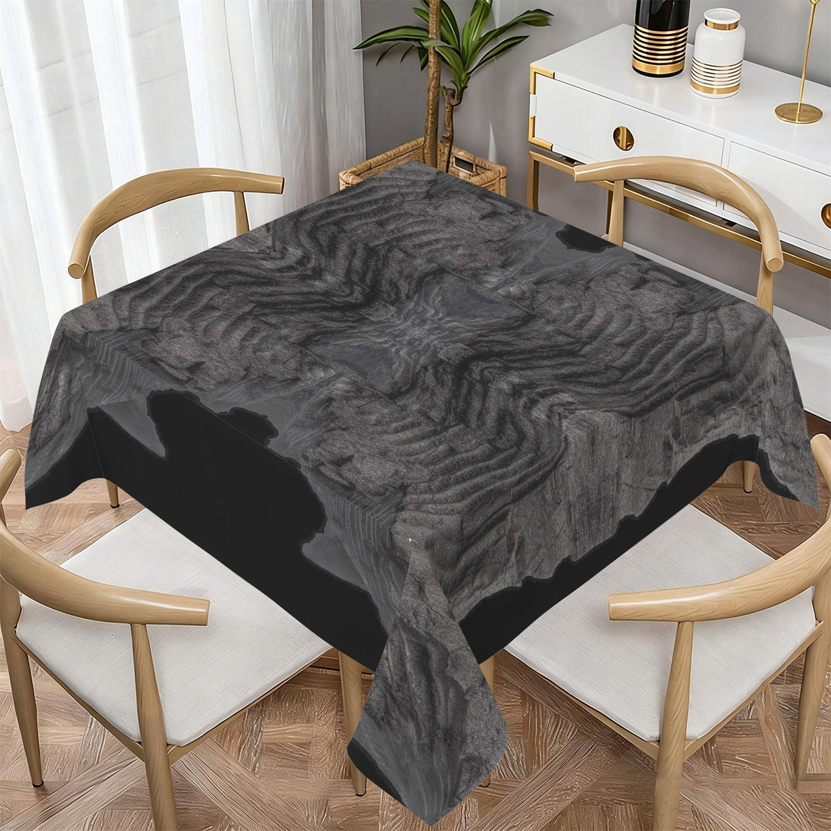 Tablecloth: Charcoal — Washington — Original Color--50,000 Years Old