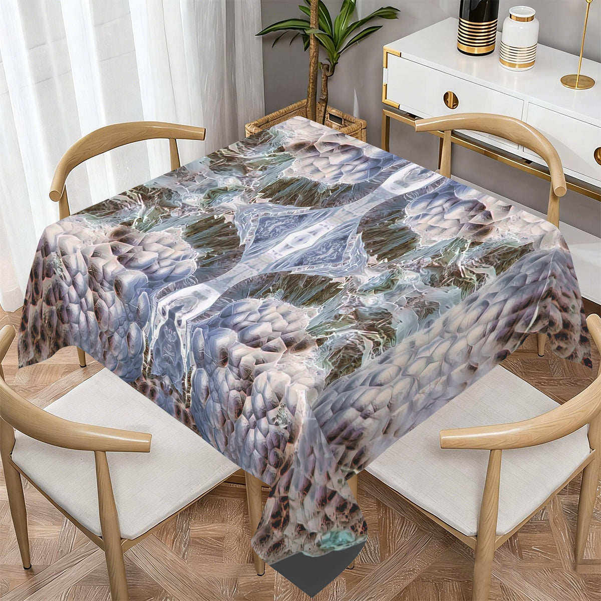 Tablecloth: Hematite, Botryoidal — New Mexico, USA — Inverted Color