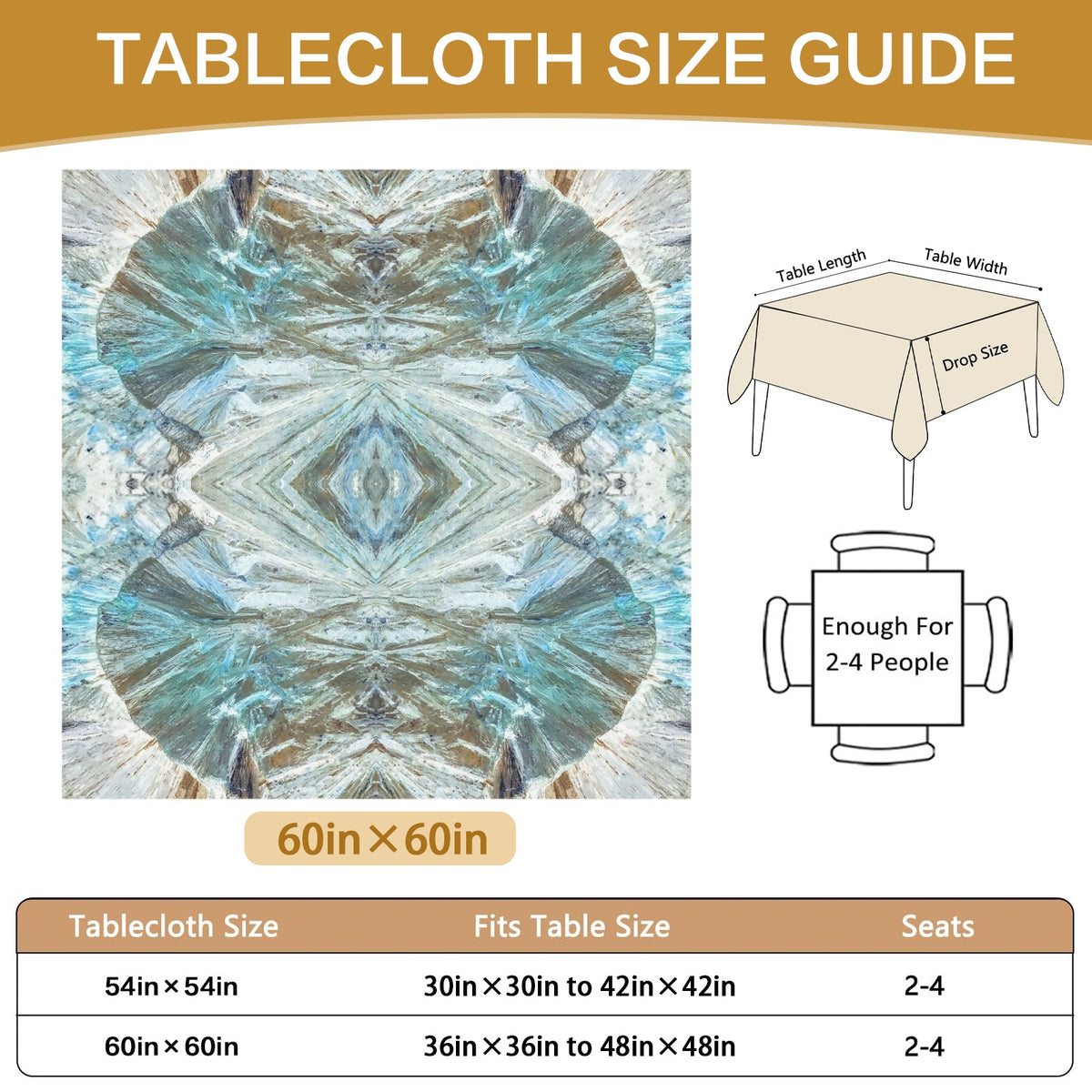 Tablecloth: Goethite — Africa — Inverted Color