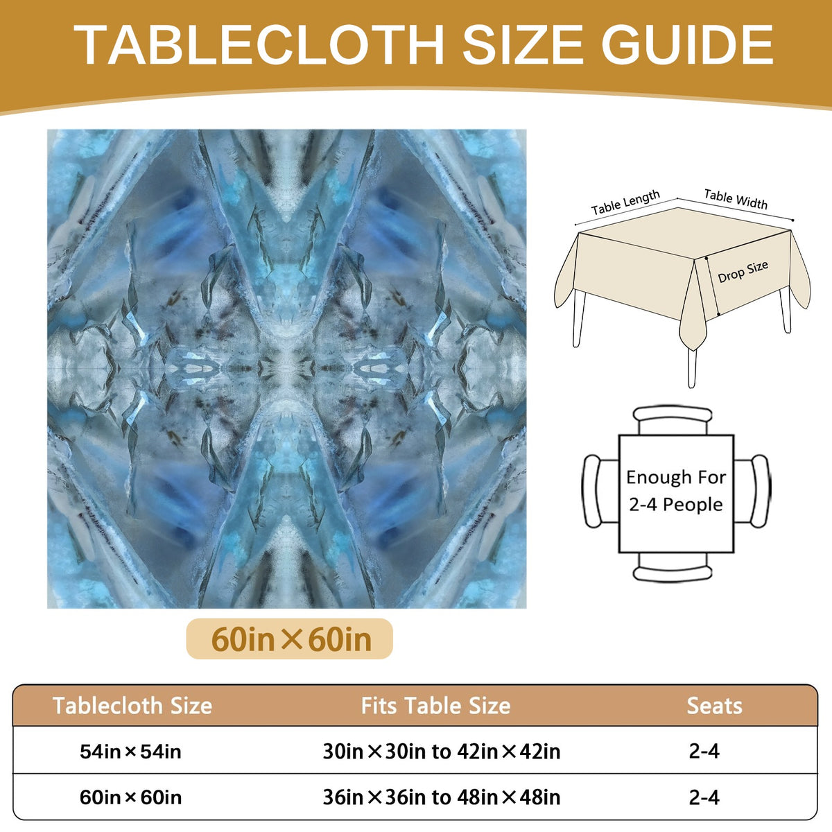 Tablecloth: Quartz, Mud Included — Cleveland, North Carolina — EX Crystal Perfection — Inverted Color