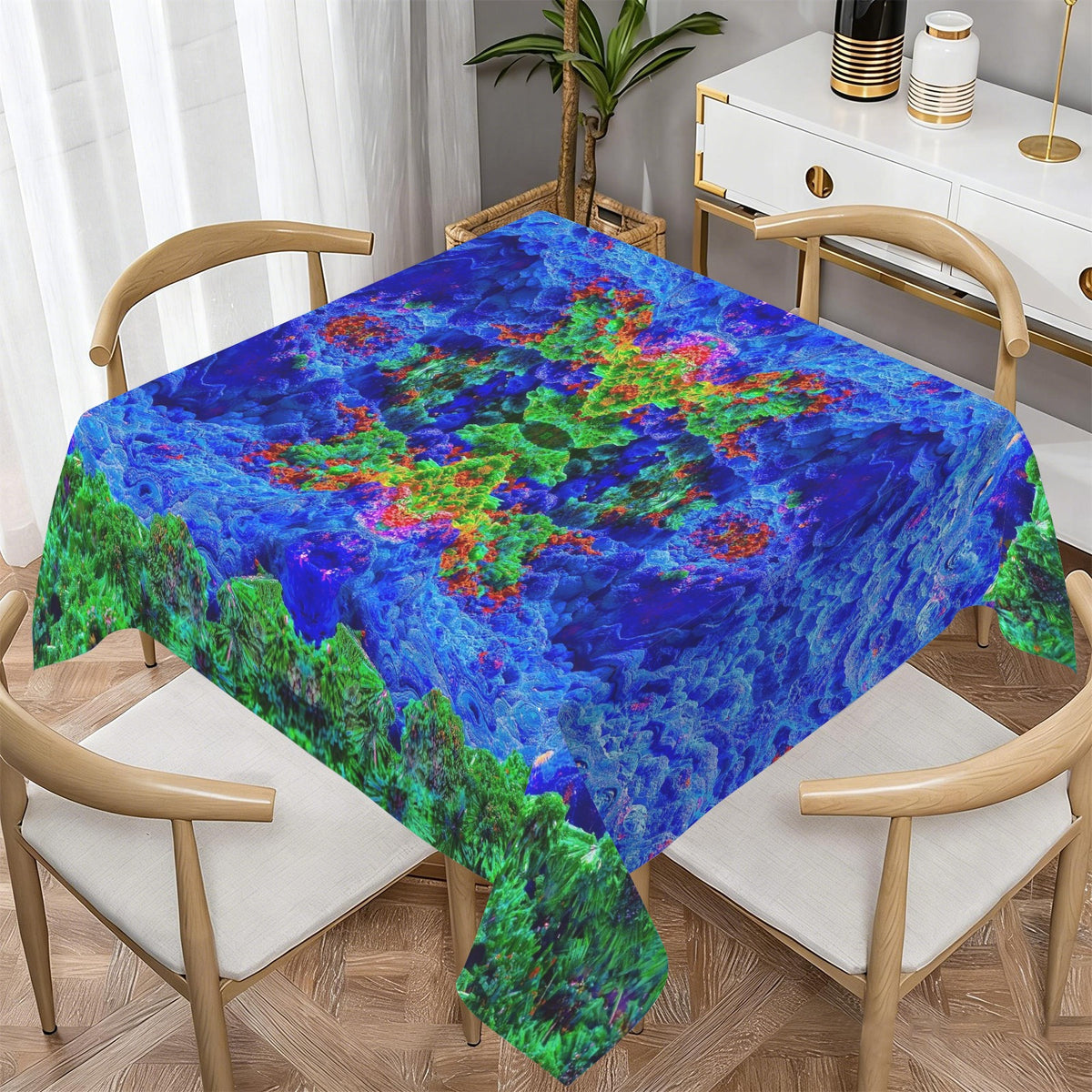 Tablecloth: Azurite Primary Malachite, with Cuprite — Copper Queen Mine, Bisbee, Cochise County, Arizona, USA — EX Yale Collection circa 1890's — Original Color