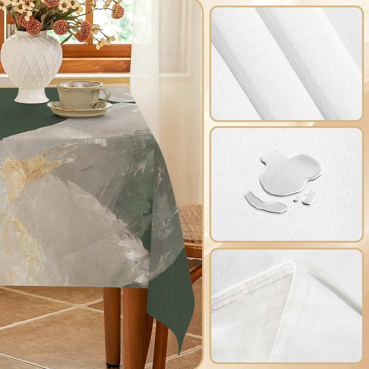 Tablecloth: Quartz, with Chlorite — Montgomery County, North Carolina, USA, Original Color