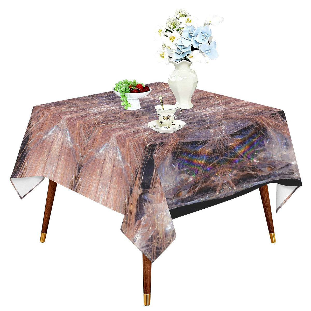 Tablecloth: Quartz, Rutilated — Alexander County, North Carolina, USA — Circa 1907 — Original Color