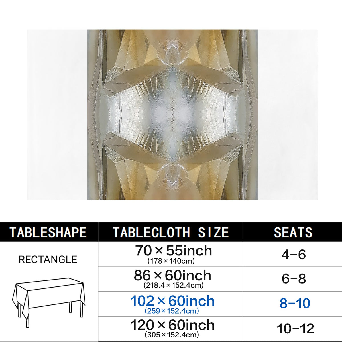 Tablecloth: Calcite — Kazakhstan — Original Color
