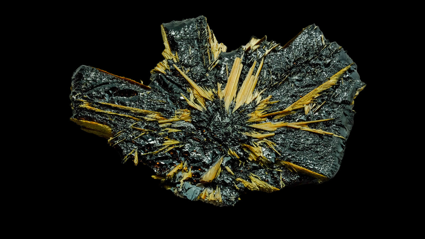 Long Scarf: Hematite with Rutile Crystals, Brazil (1)