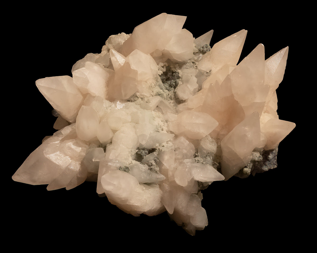 Tablecloth: Calcite — Moncure, Chatham County, North Carolina, United States — EX Laurie Adams — Inverted Fluorescent Color