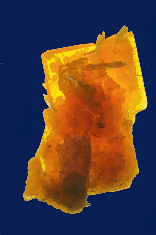 Bodycon Dress: Mimetite on Wulfenite, Francisco Mine, Mexico, EX Wrights Rockshop, Original Color