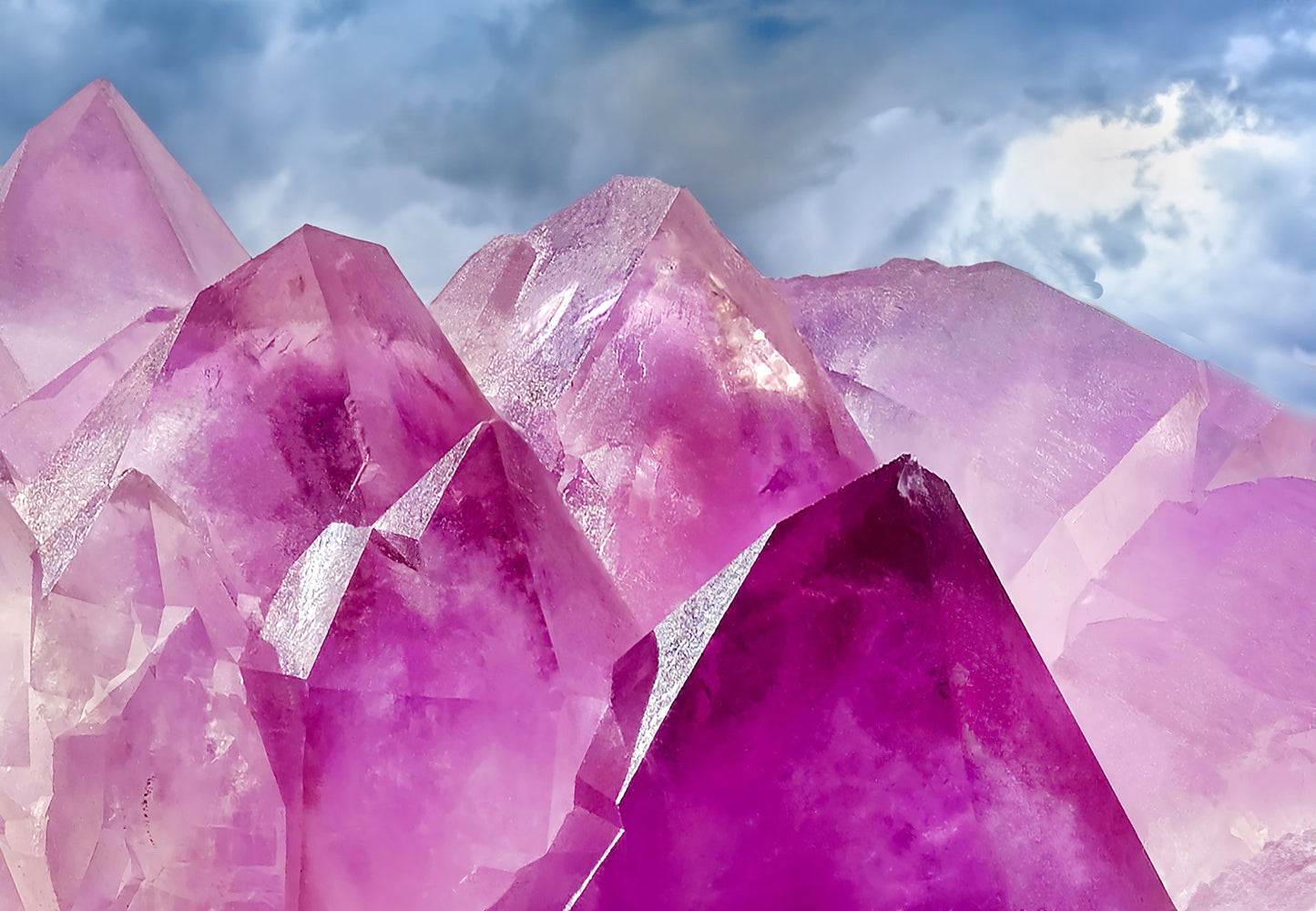 Cushions: Quartz, Amethyst, Reel Mine, Iron Station, North Carolina, USA, EX Mary Edith Sigmon, Original Color