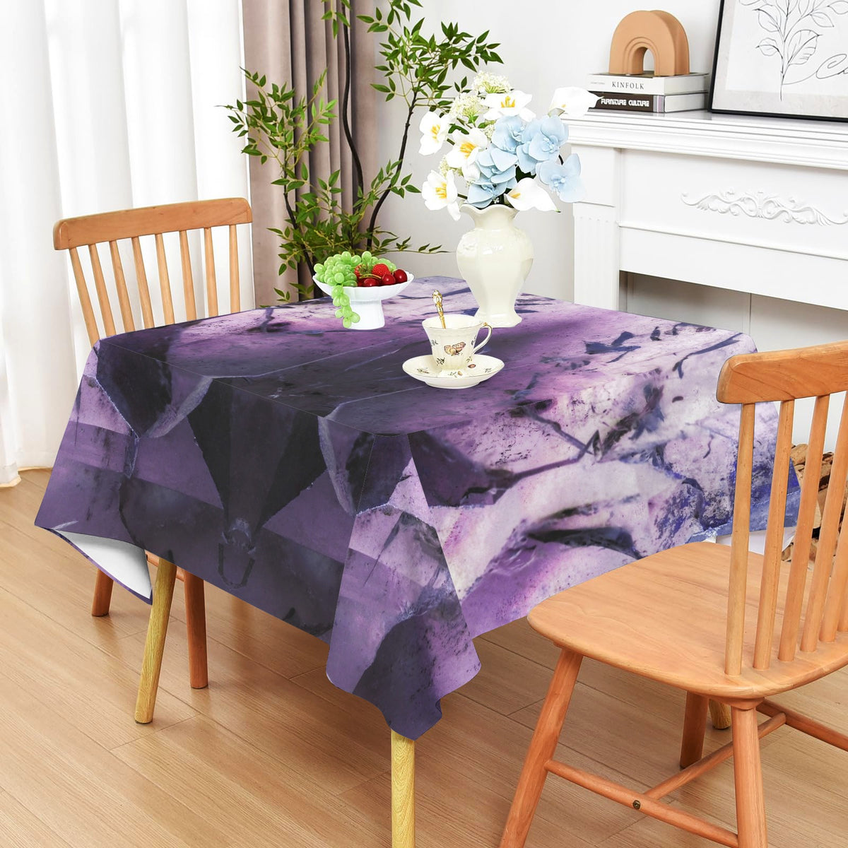 Tablecloth: Quartz, with Chlorite — Montgomery Couty, North Carolina, USA — Colorized Violet