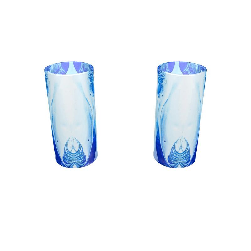 Round Shot Glass 2 Set E Color dispersing in Croom Acrylic House Paint