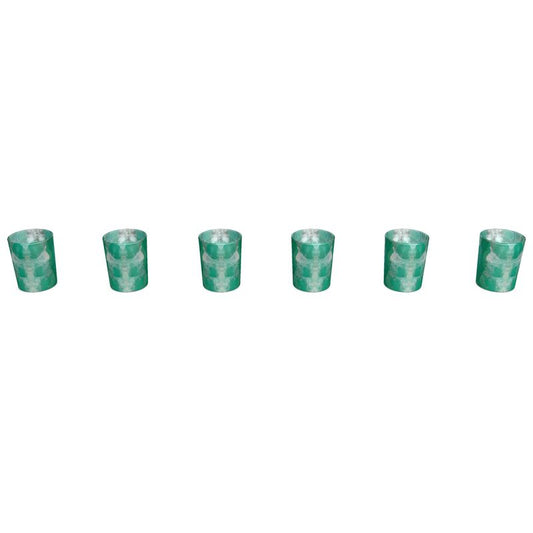 Round Shot Glass 6 Set: Smithsonite   El Refugio Mine, Sinolola Mexico