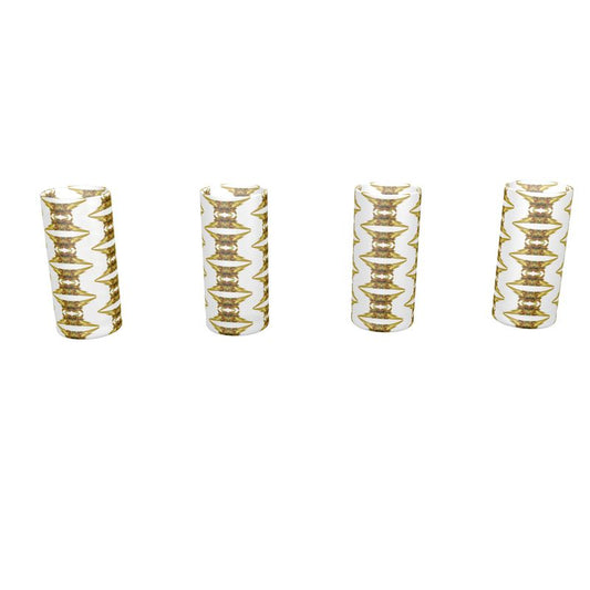Round Shot Glass 4 Set: Rutile with Hematite  Brazil