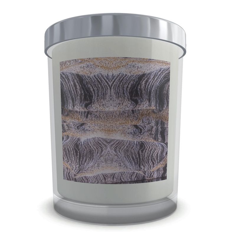 Set Candle in Glass: Quartz w Magnetite:Sand Dune, Cape Hatteras, NC