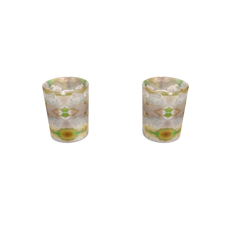 Round Shot Glass: Quartz  Porch Cured Lake Boone Trail, Raleigh, North