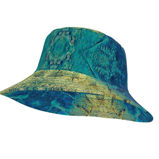 Bucket Hat: Quartz, Smoky, Hiddenite, North Carolina, USA, Colorized